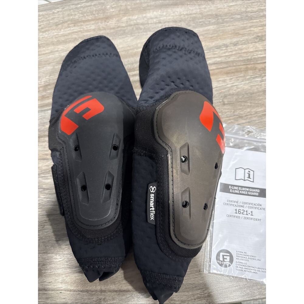 G-form Adult Medium E Line Elbow Guards Motor Cross Mountain Bike Black